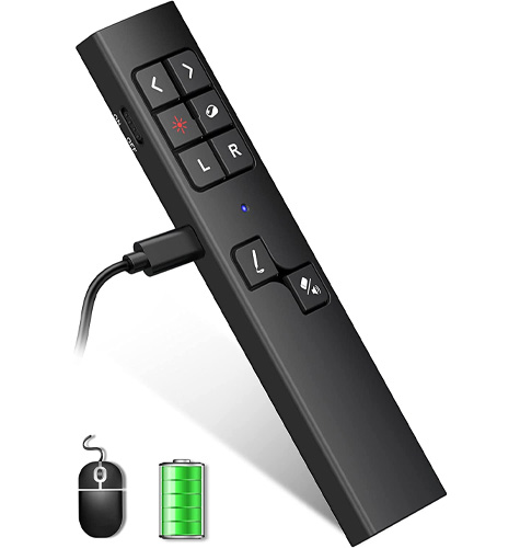 Presentation Clicker with Upgraded Air Mouse Control